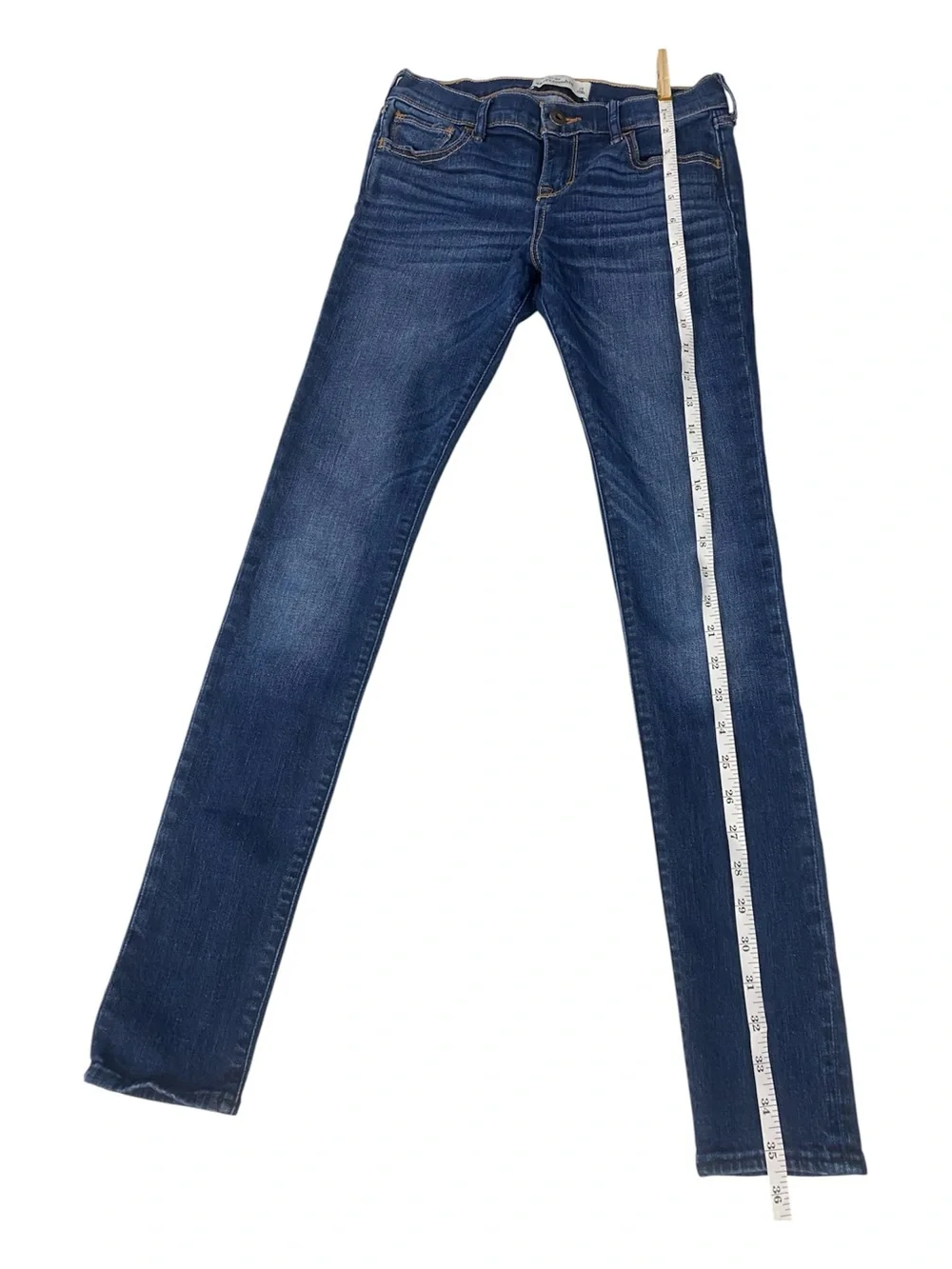 Abercrombie Kids Size 16 Dark Wash Skinny Jeans Stretch Denim Blue Y2K Preppy
